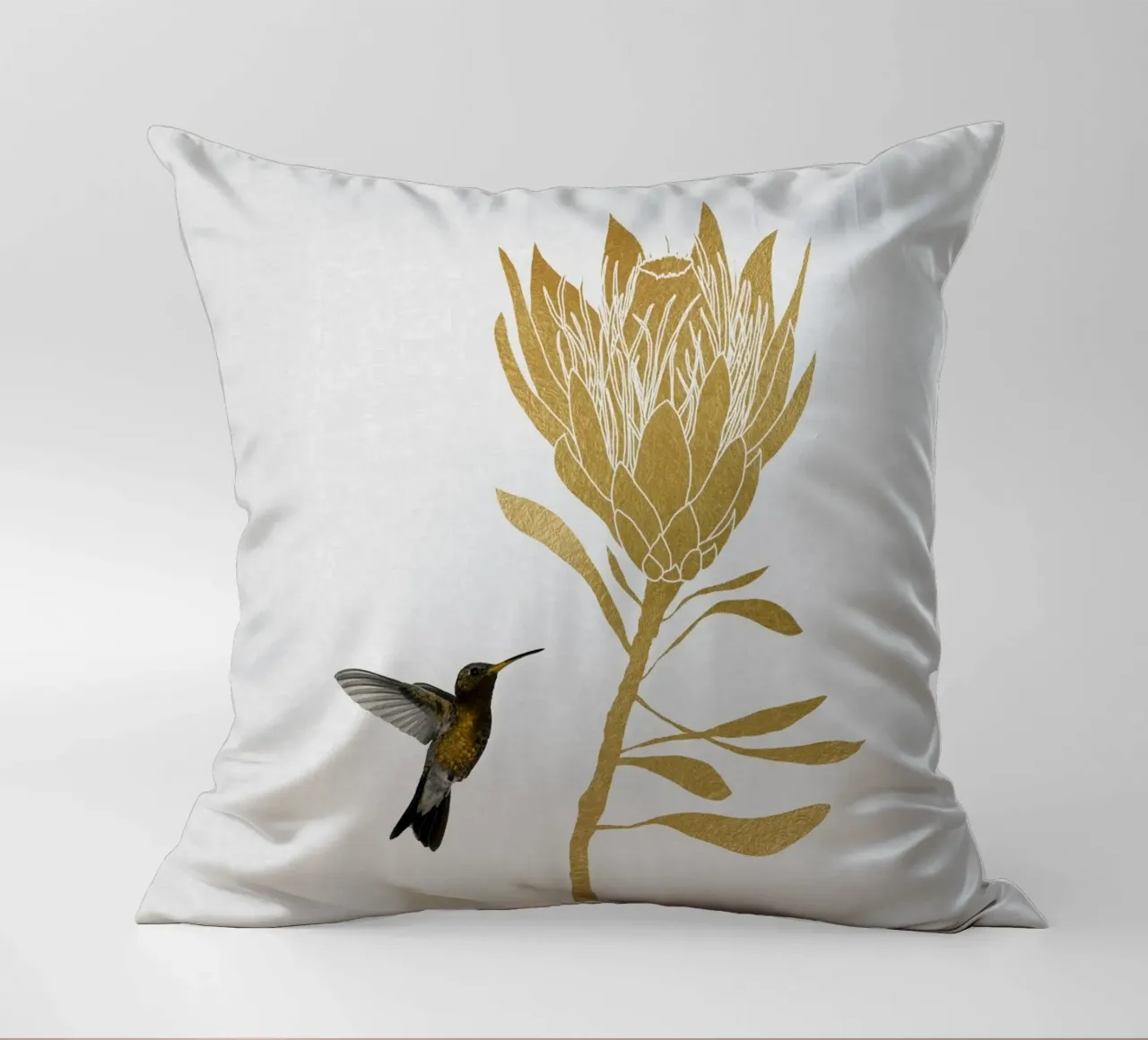 Colibrì e fiori I cuscino da Orara Studio