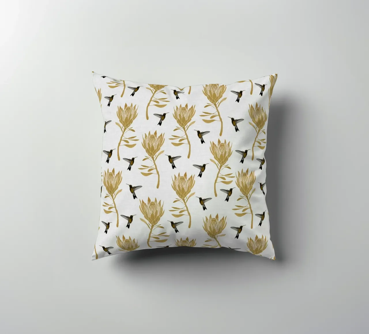Colibrì e fiori I cuscino da Orara Studio