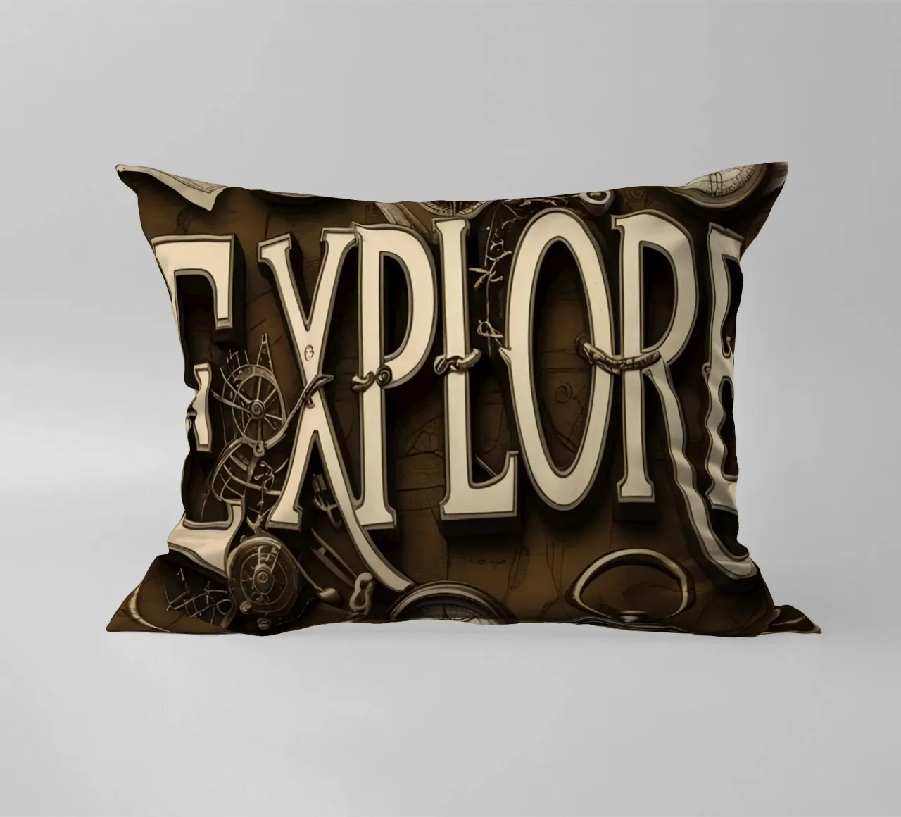 Esplorare l'arte con bussole e mappe cuscino da DesignDoodle