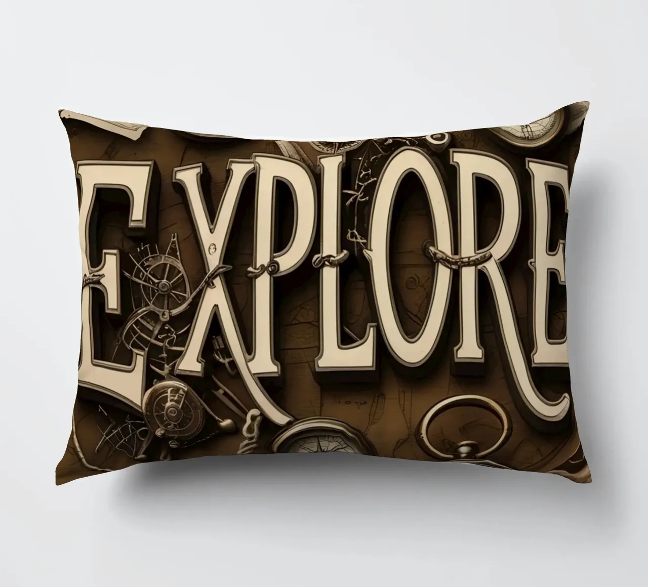 Esplorare l'arte con bussole e mappe cuscino da DesignDoodle