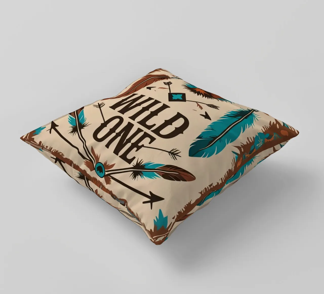 Piume e frecce con "WILD ONE cuscino da DesignDoodle
