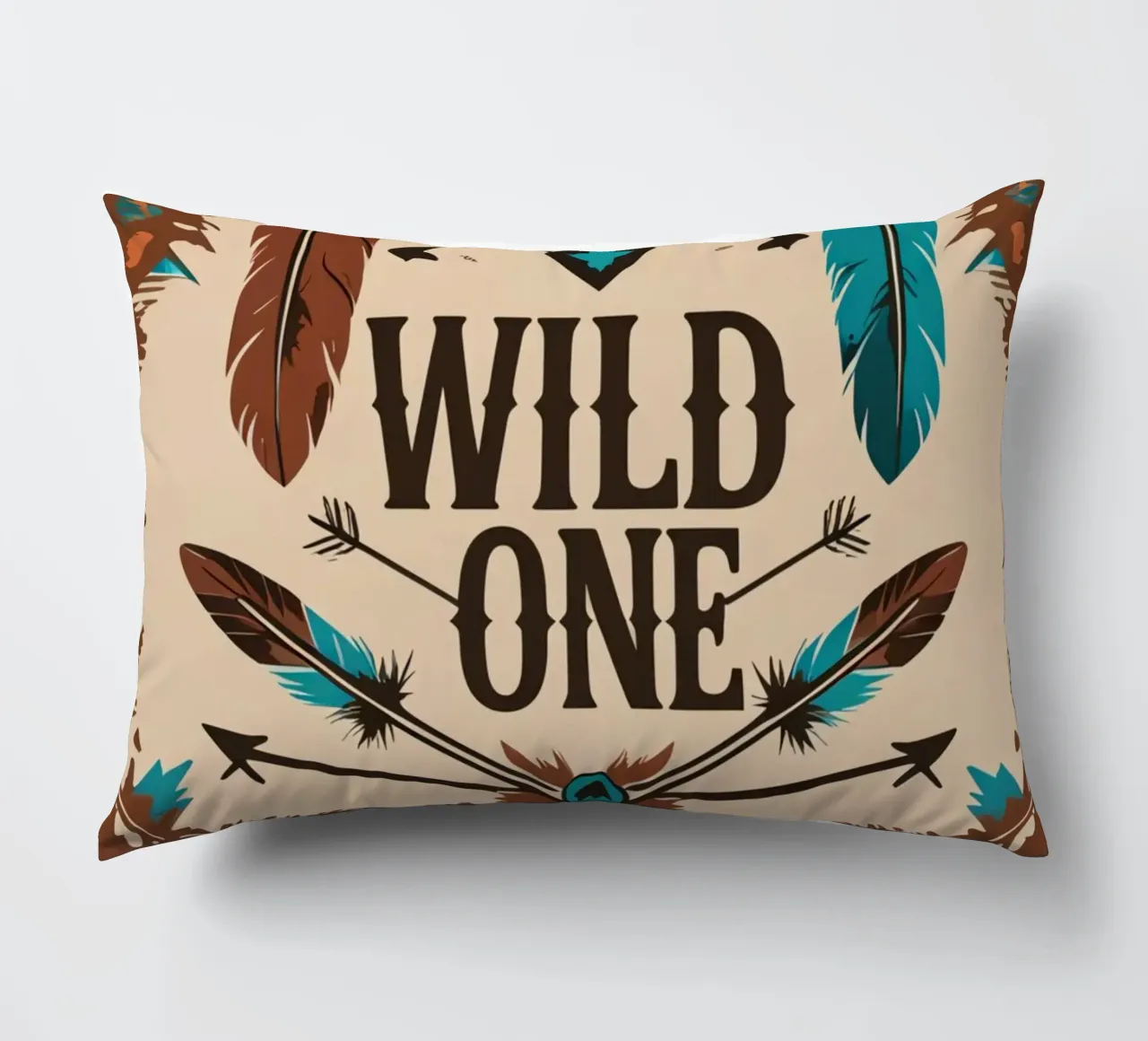 Piume e frecce con "WILD ONE cuscino da DesignDoodle