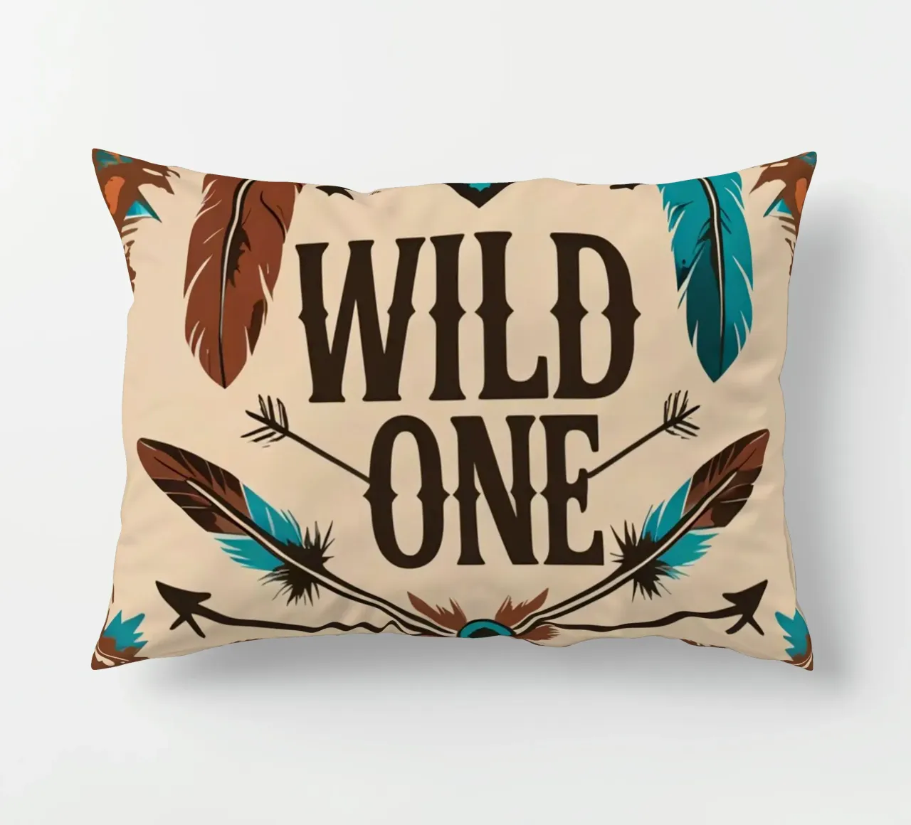 Piume e frecce con "WILD ONE cuscino da DesignDoodle
