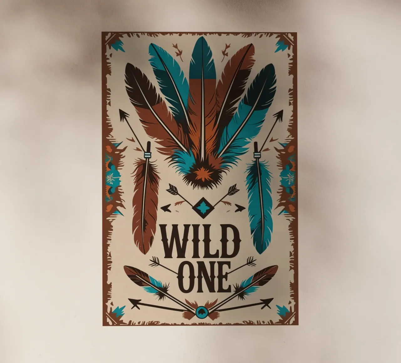 Piume e frecce con "WILD ONE pellicola backlit da DesignDoodle