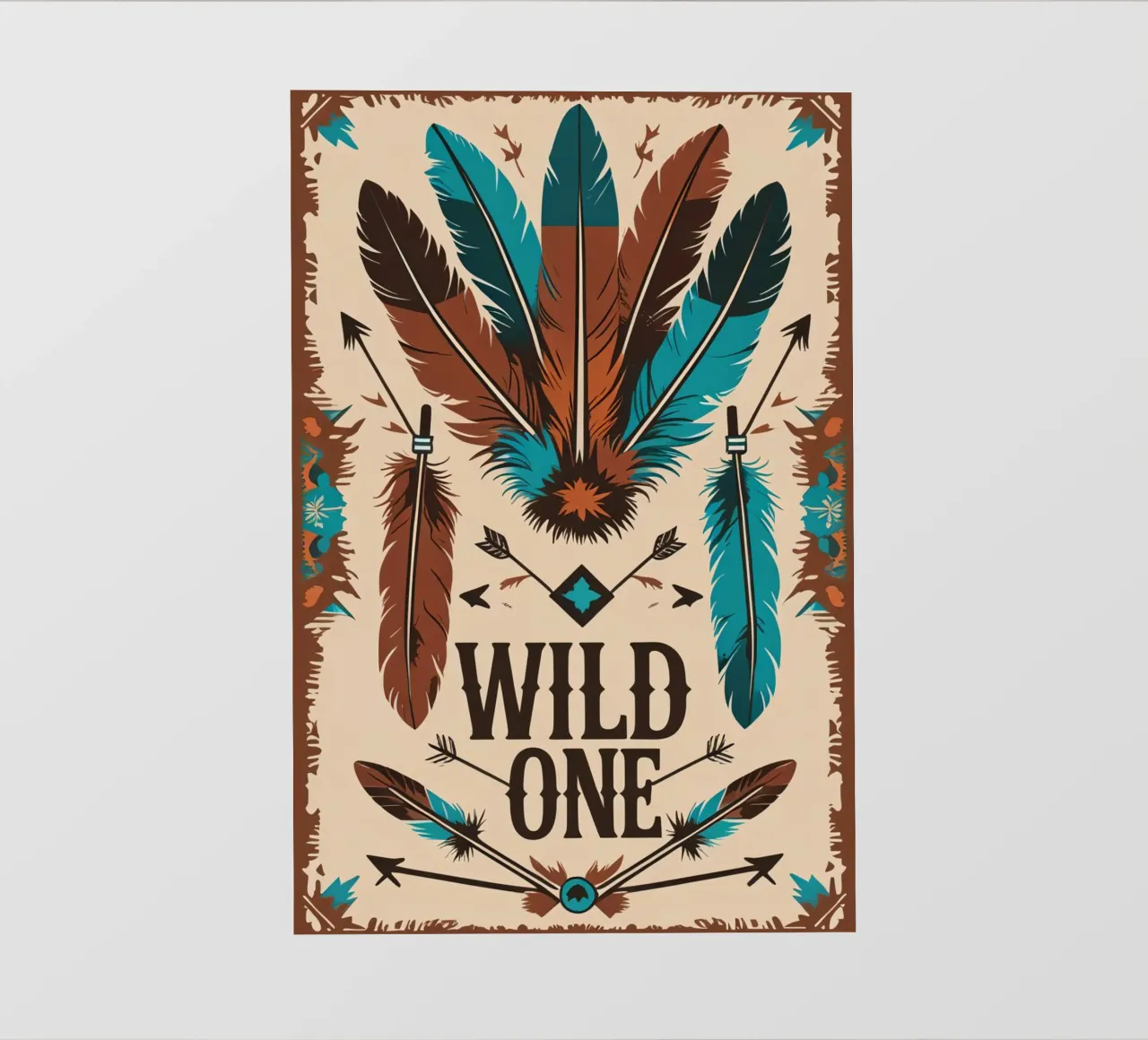 Piume e frecce con "WILD ONE pellicola backlit da DesignDoodle