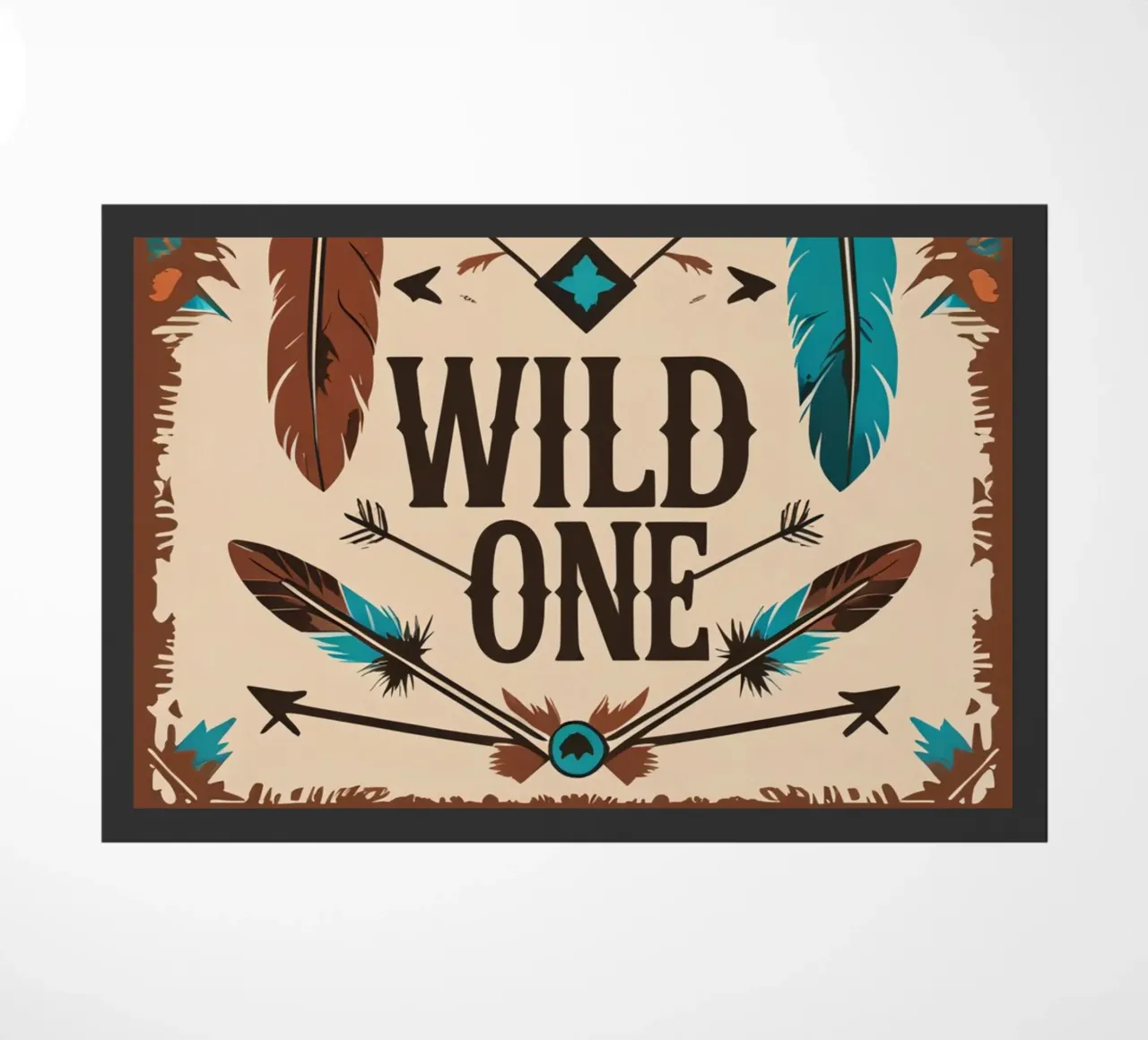 Piume e frecce con "WILD ONE zerbino da DesignDoodle