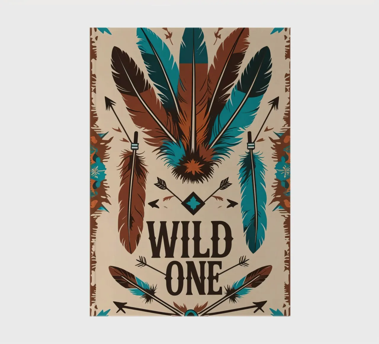 Feathers and Arrows with "WILD ONE" notebook by DesignDoodle