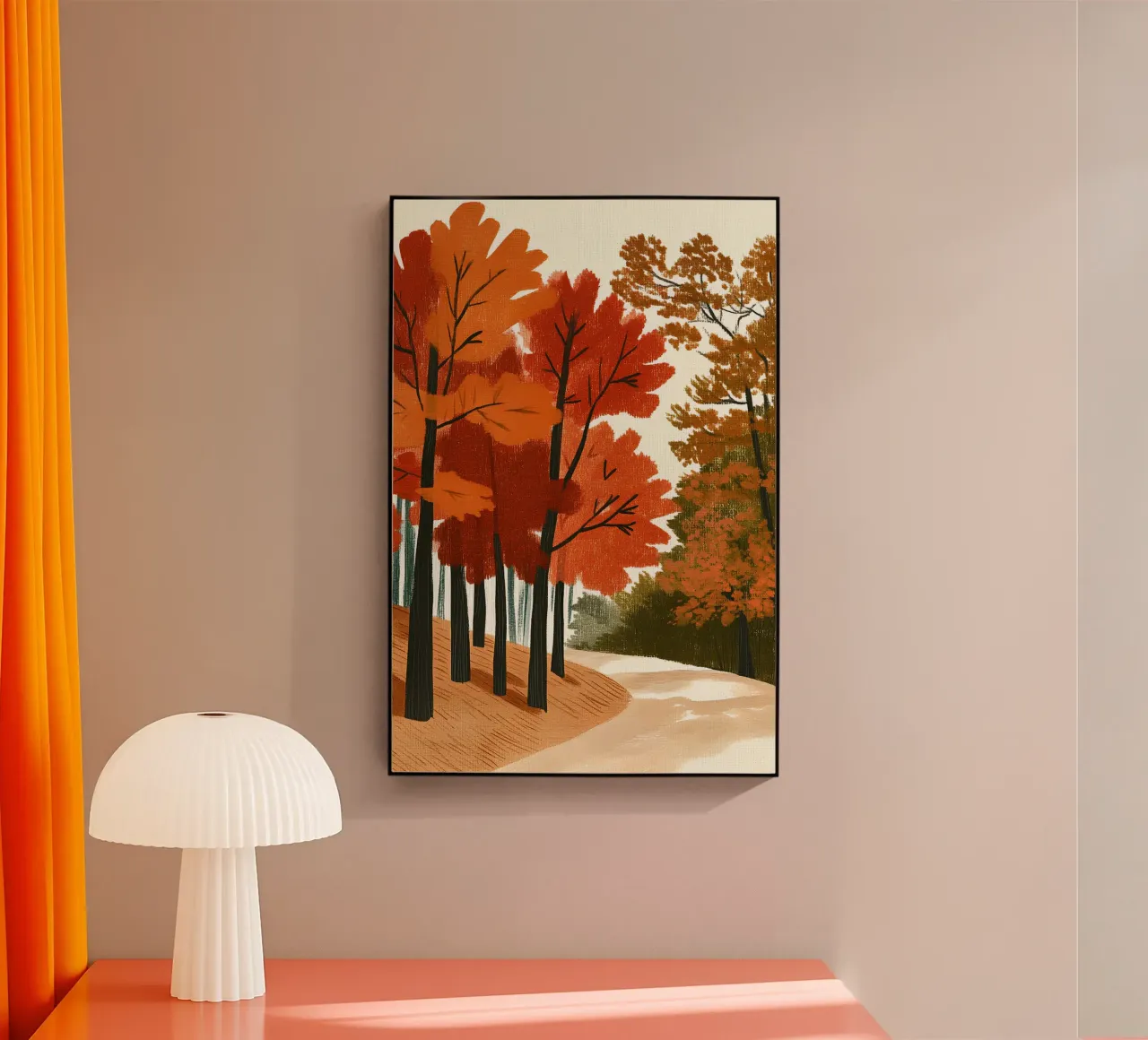 Foresta autunnale plexiglass da Curious Canvas