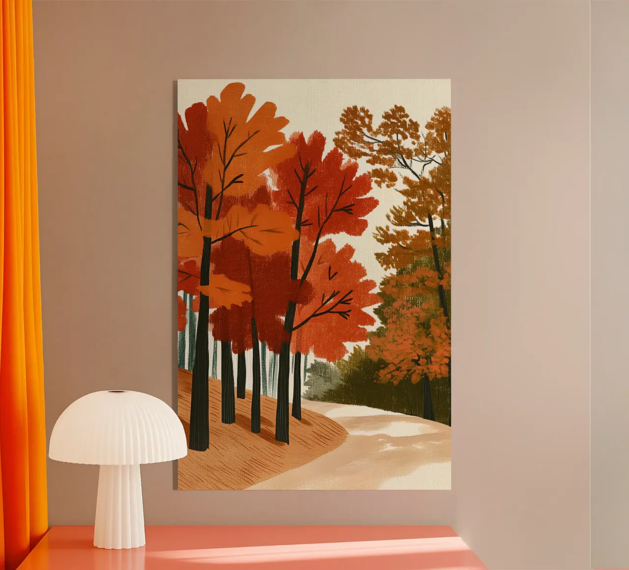 Foresta autunnale plexiglass da Curious Canvas