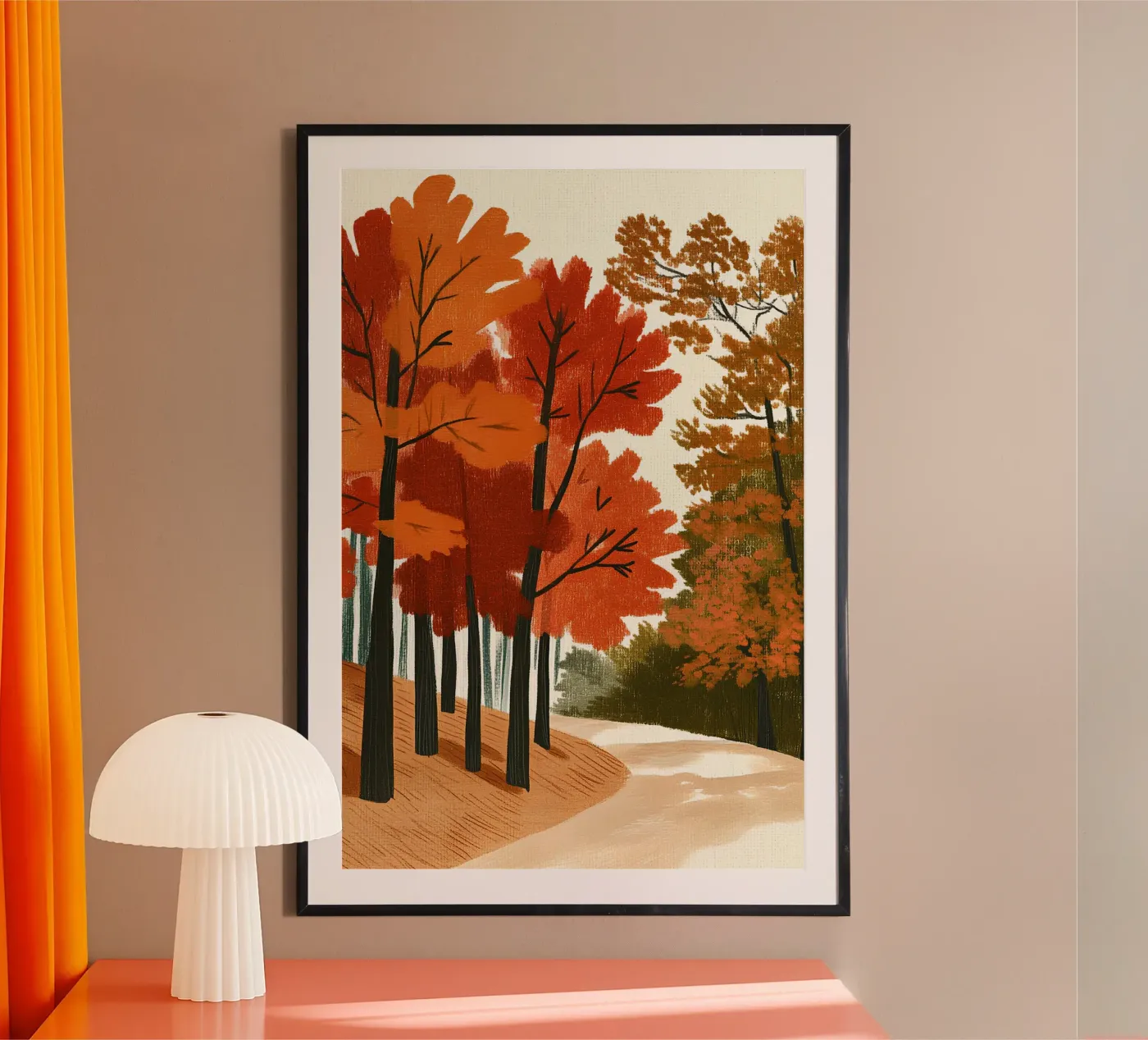 Herfstbos poster van Curious Canvas