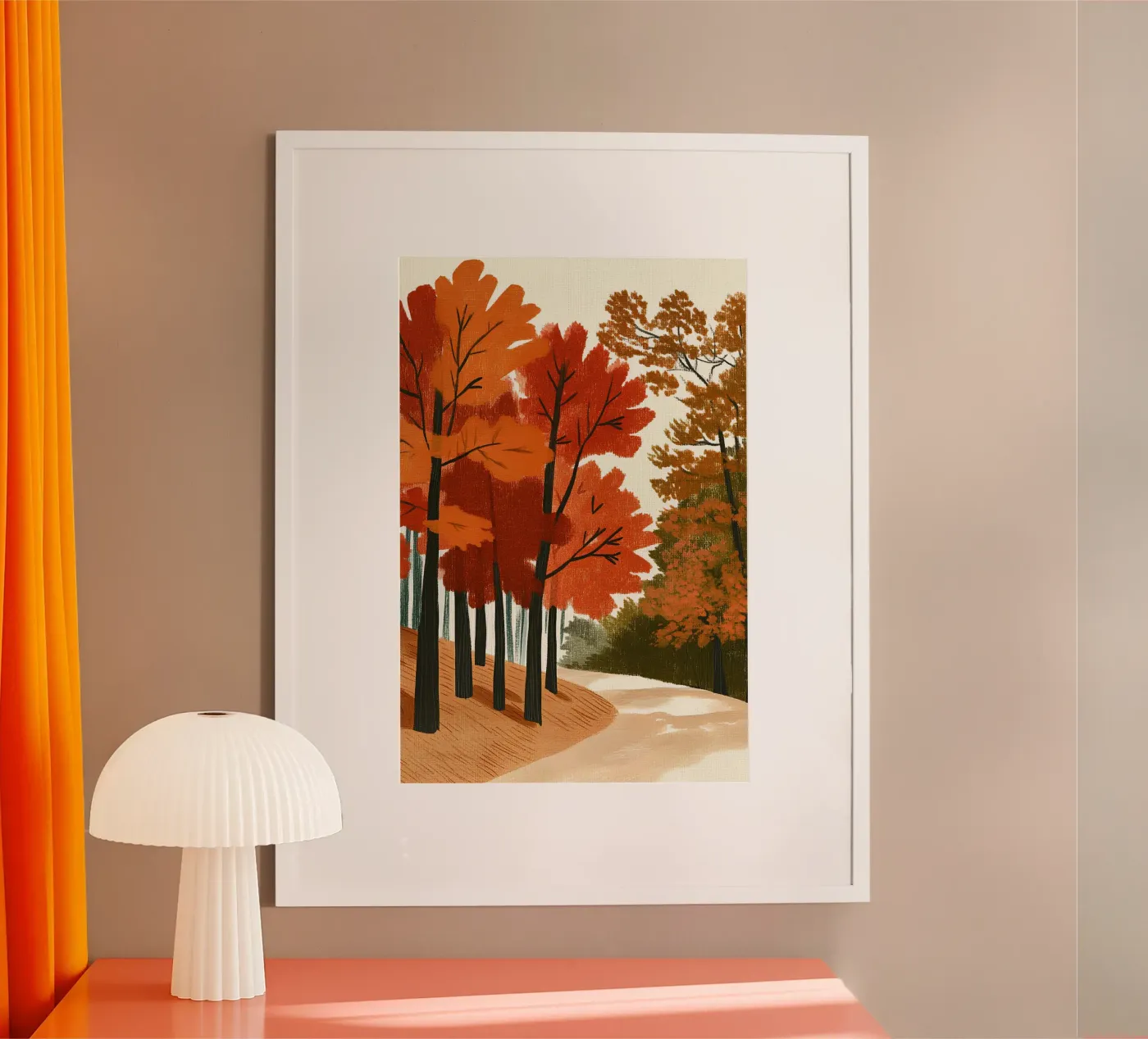 Herfstbos poster van Curious Canvas
