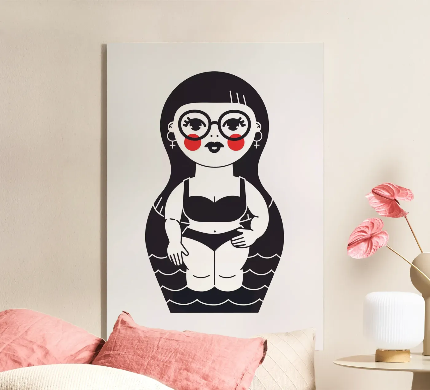 Sara Acryl-Glas von Lidia Blomgren