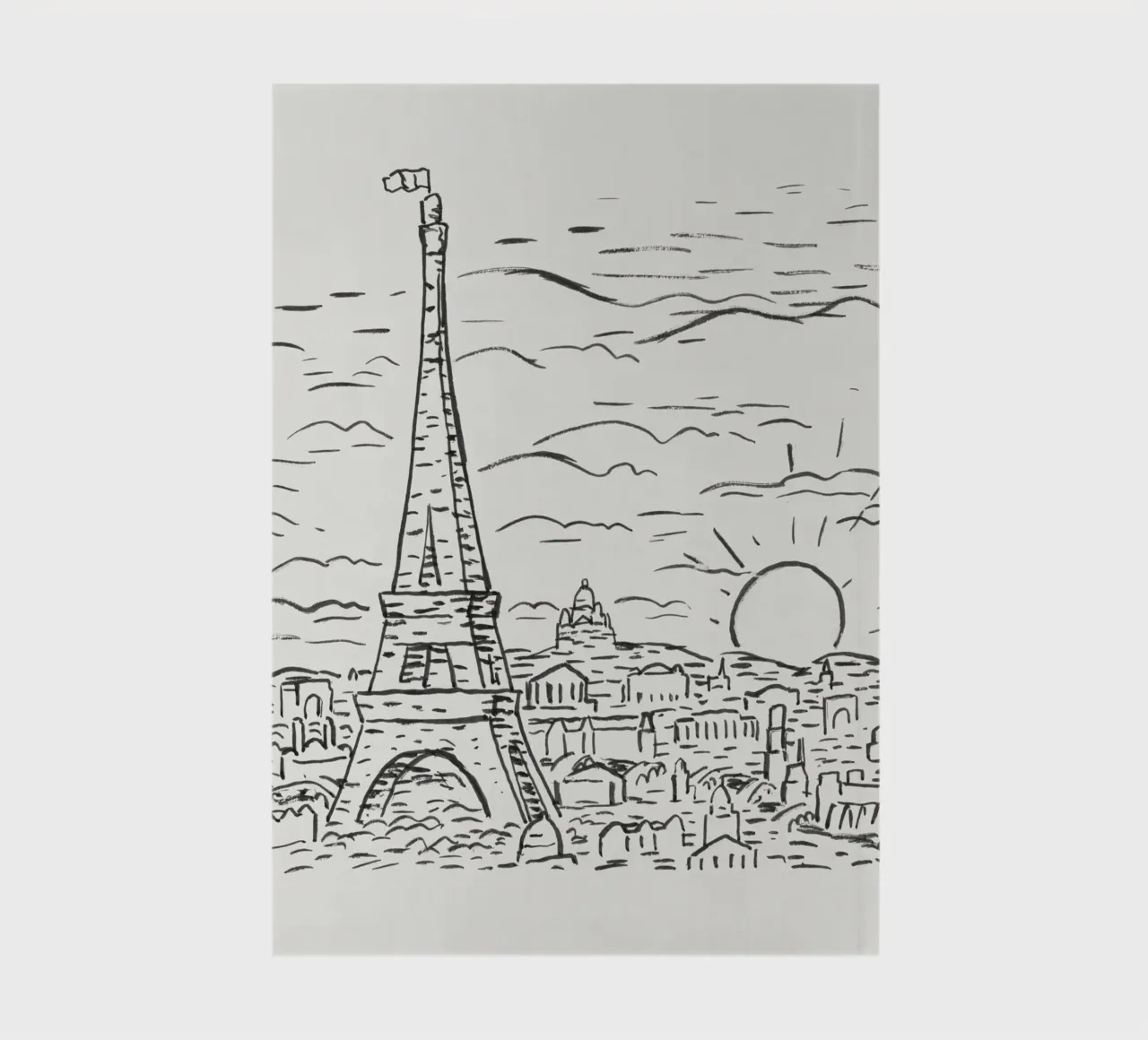 View of the Eiffel Tower in Paris notebook by artshop
