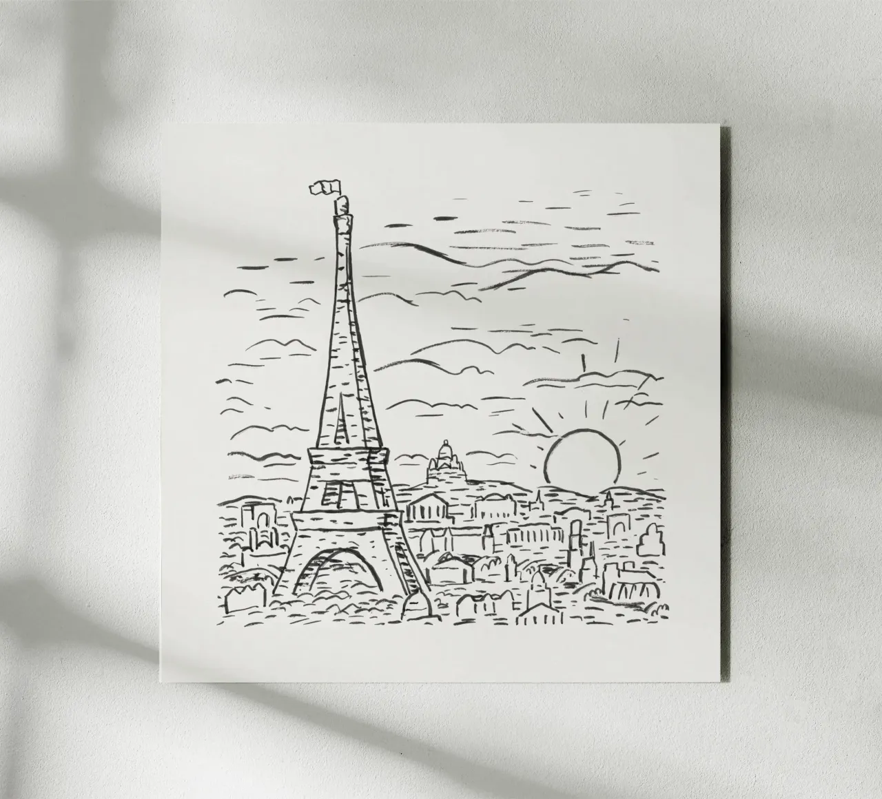 View of the Eiffel Tower in Paris pannello forex da artshop