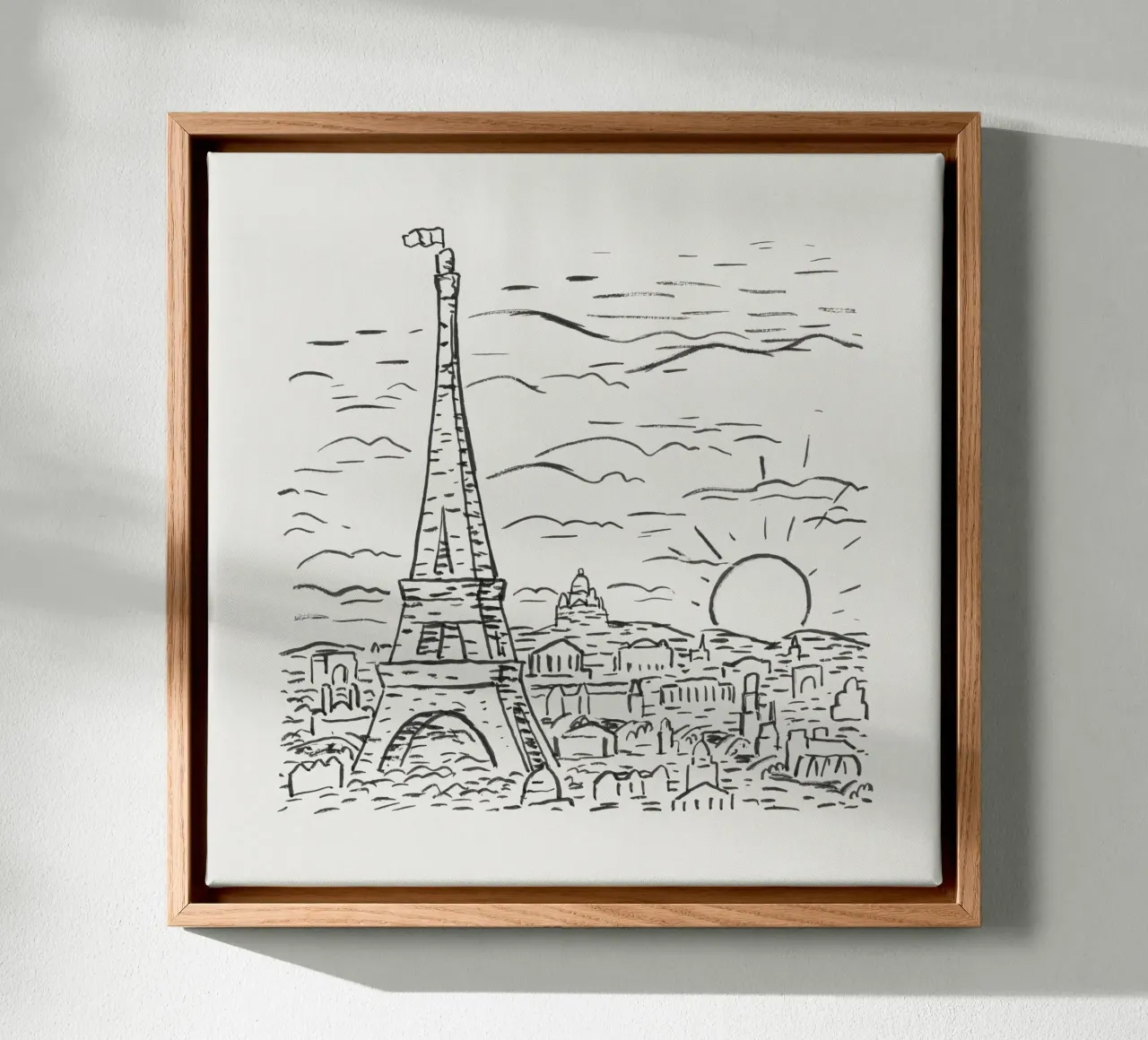 View of the Eiffel Tower in Paris tela da artshop