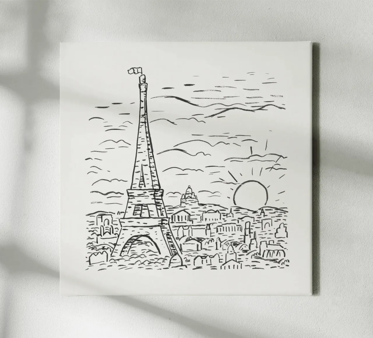 View of the Eiffel Tower in Paris tela da artshop