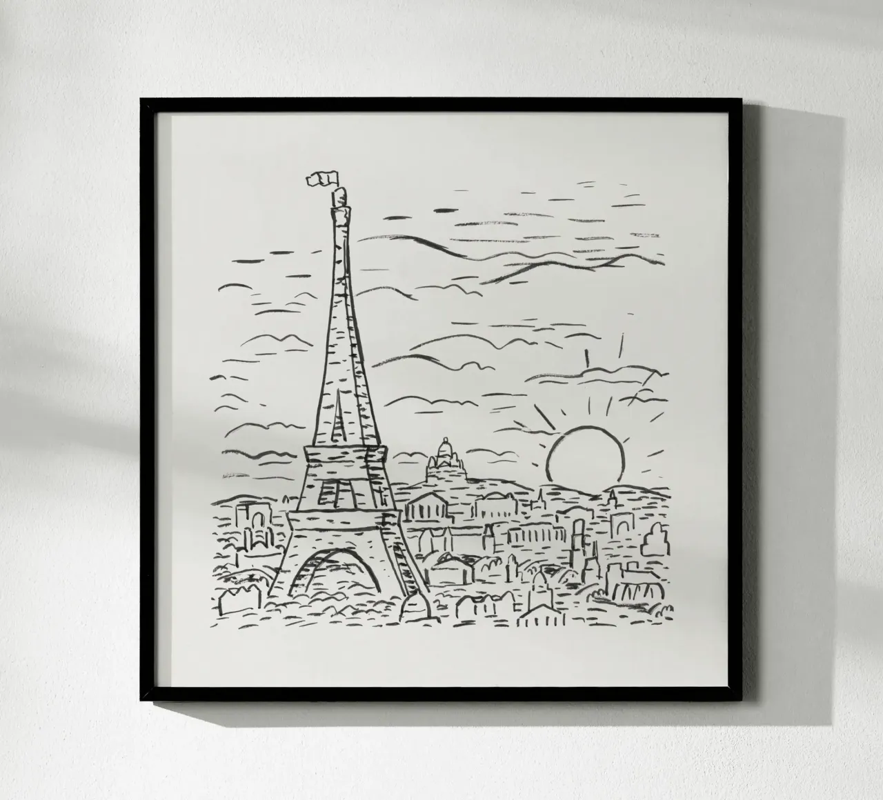 View of the Eiffel Tower in Paris poster da artshop