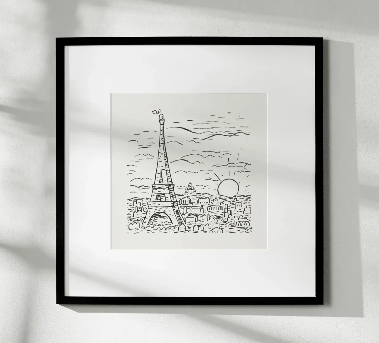 View of the Eiffel Tower in Paris poster da artshop