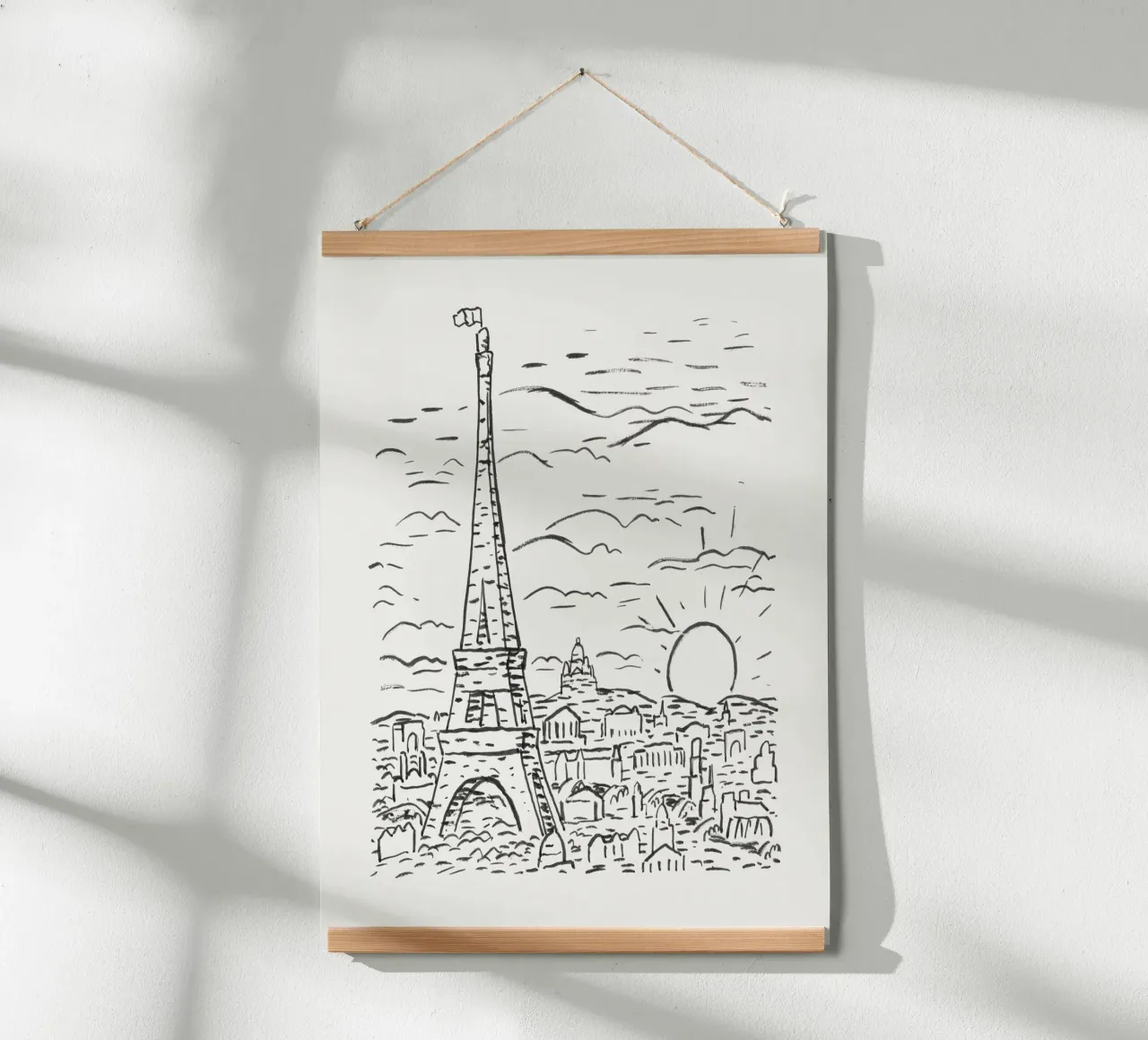 View of the Eiffel Tower in Paris poster da artshop