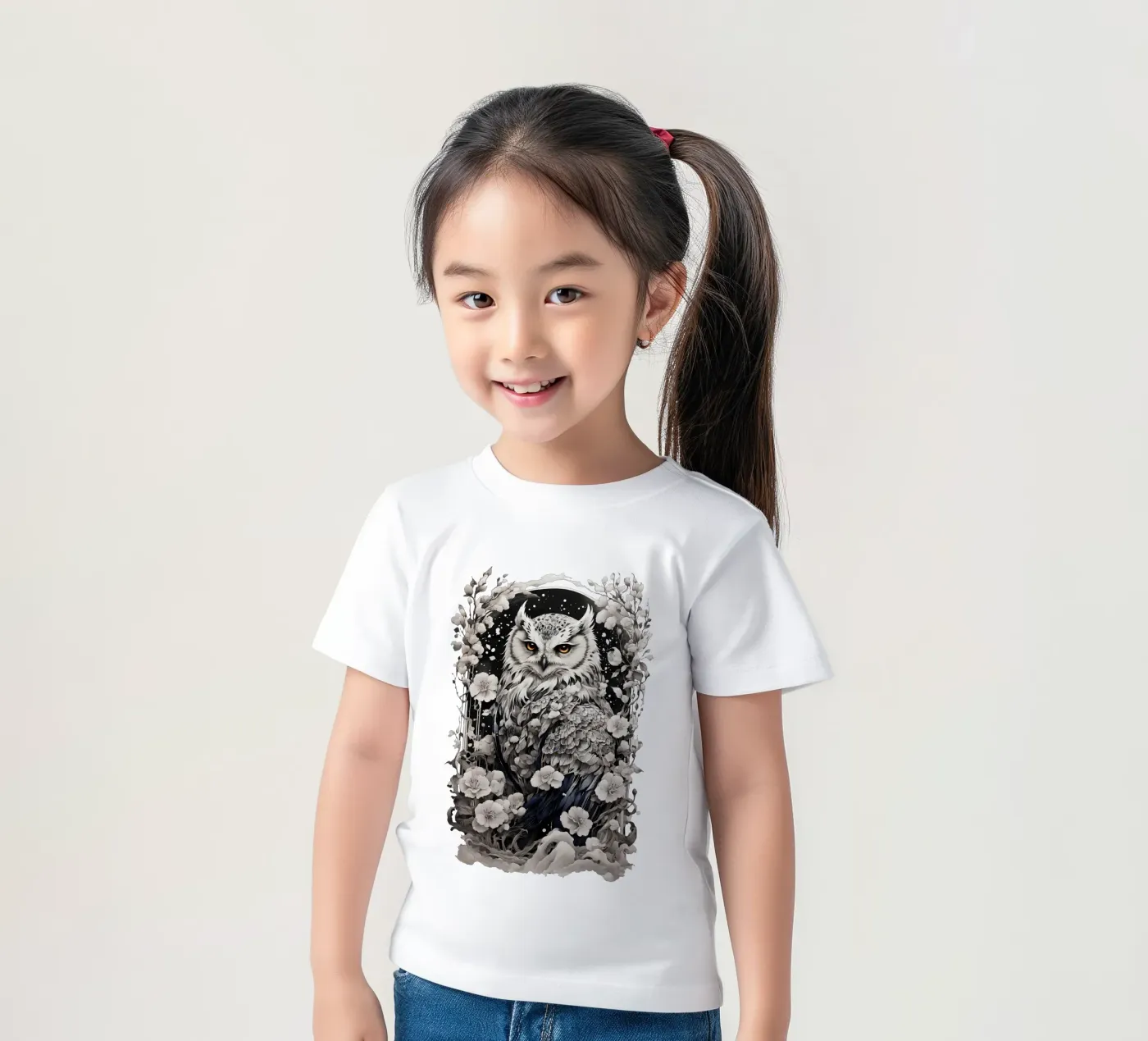 Snow Owl Kinder T-Shirt von Eva Nev