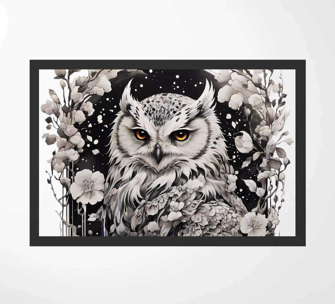 Schnee-Eule Fußmatte von Eva Nev