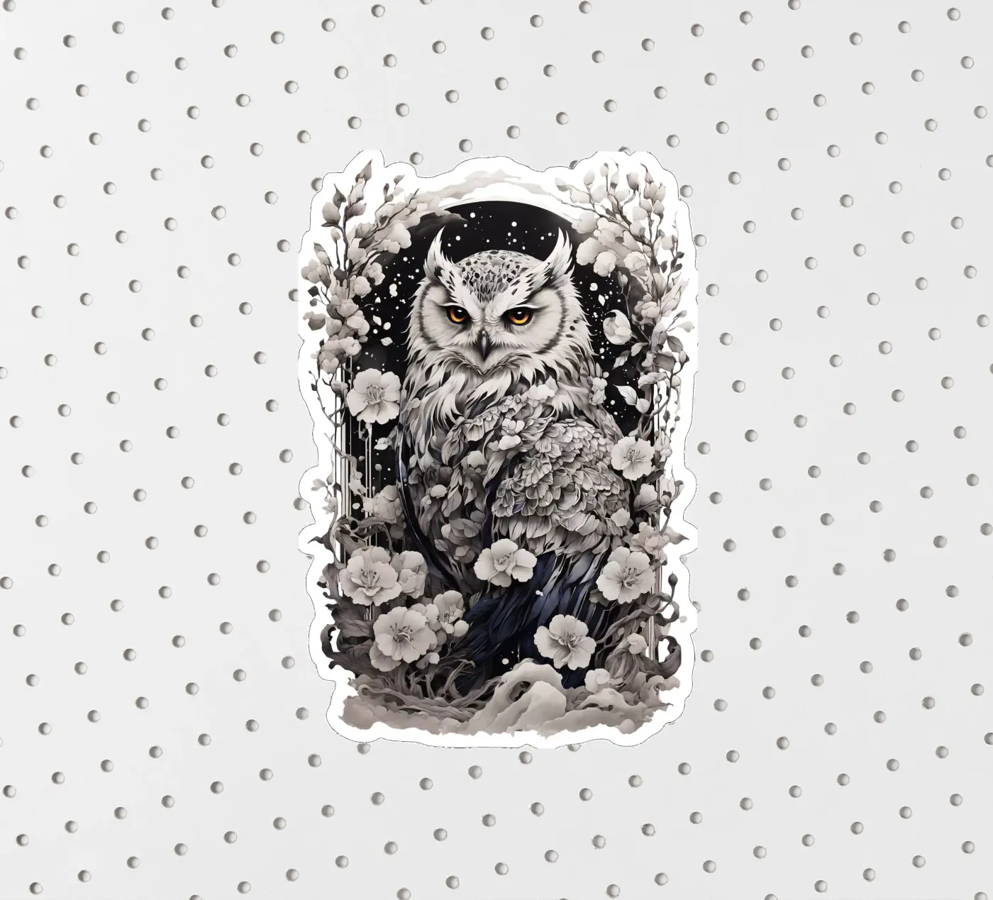 Snow Owl sticker van Eva Nev