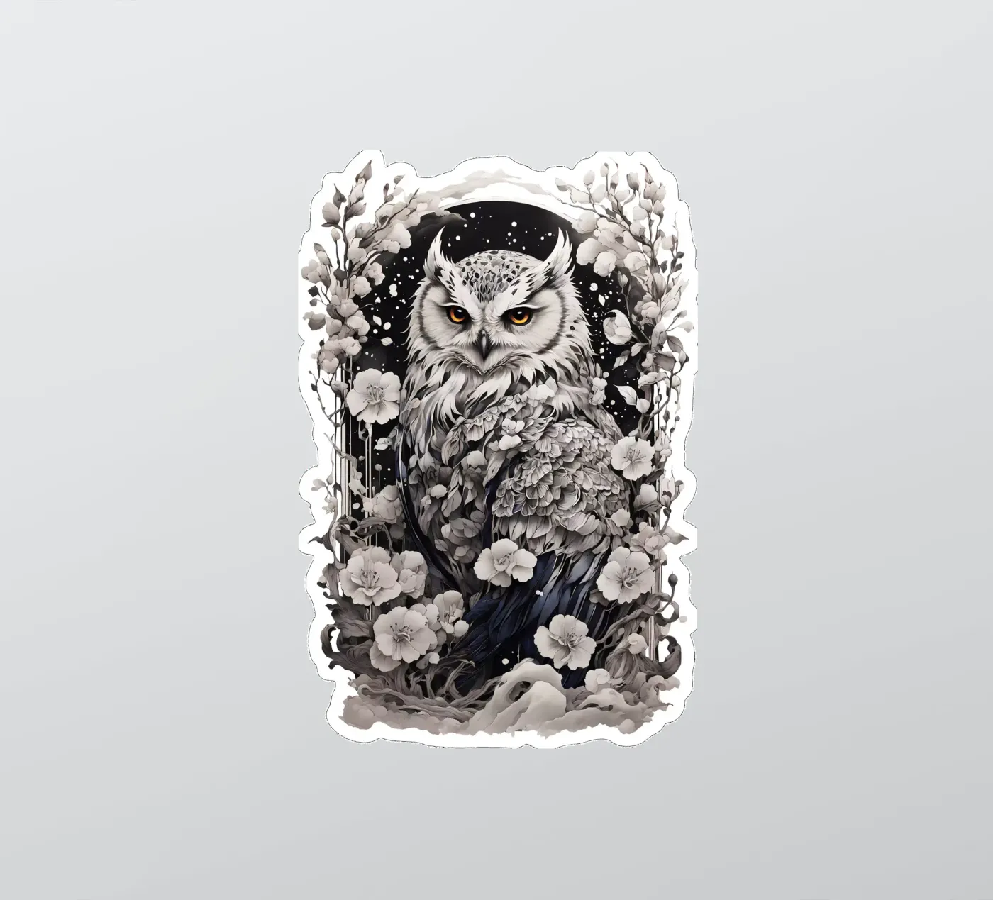 Snow Owl sticker van Eva Nev