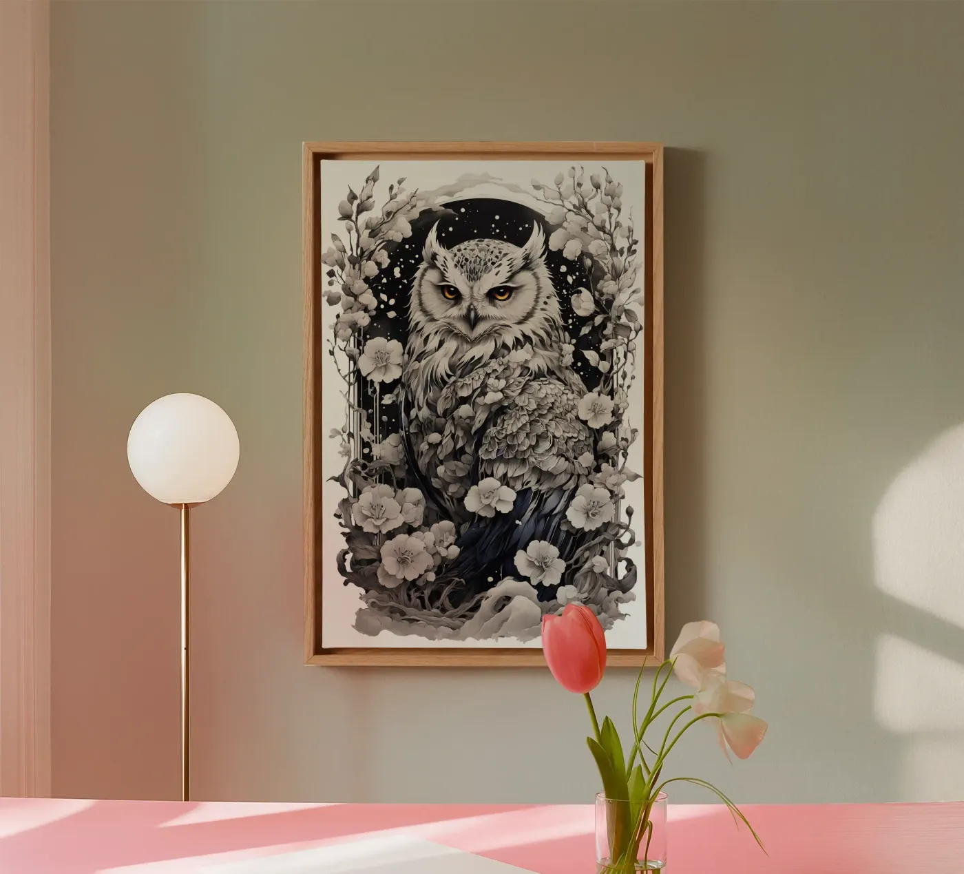 Snow Owl Leinwand von Eva Nev