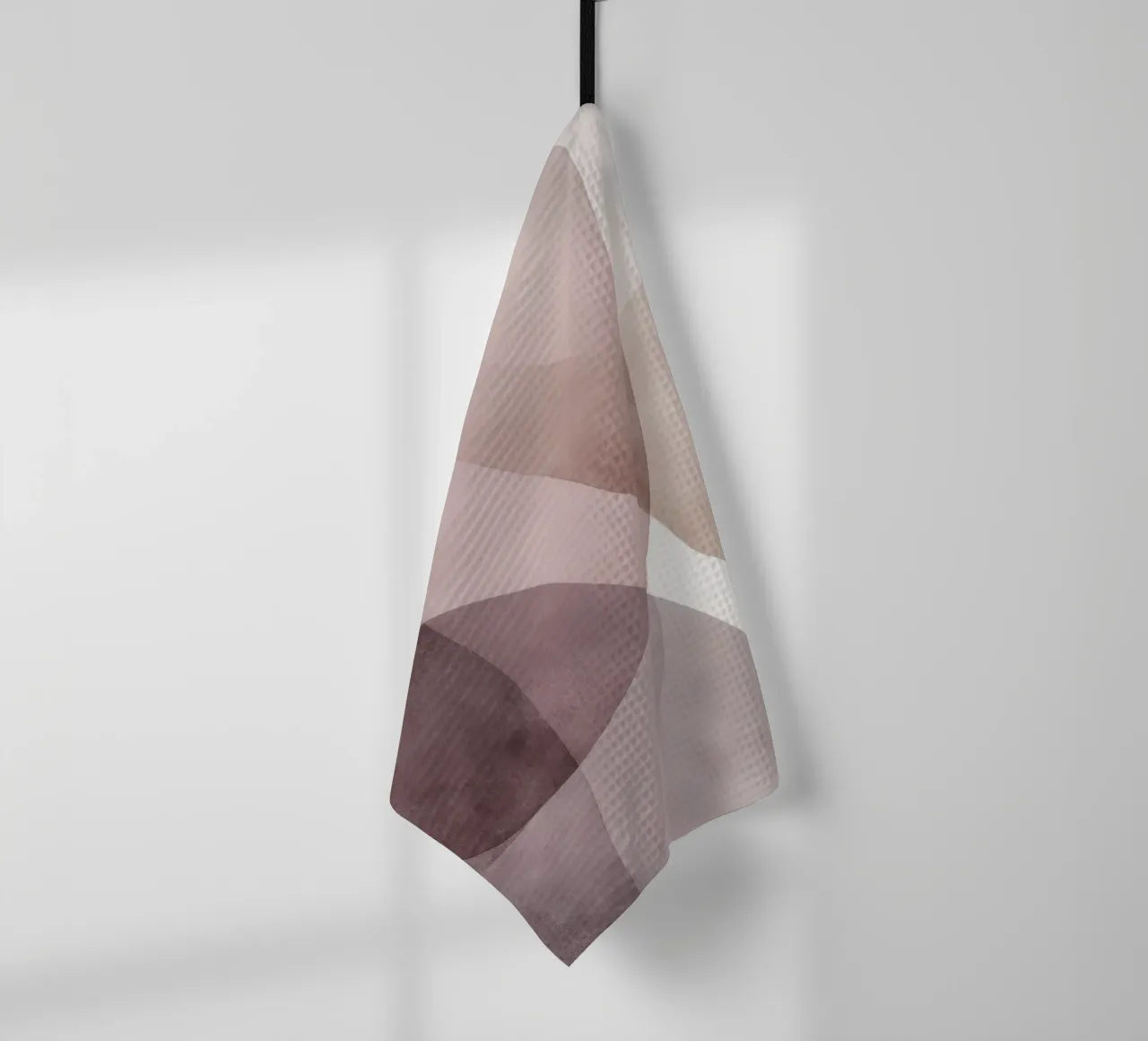 Strati acquerello astratto Soft Blush canovaccio da cucina da Artbyvo
