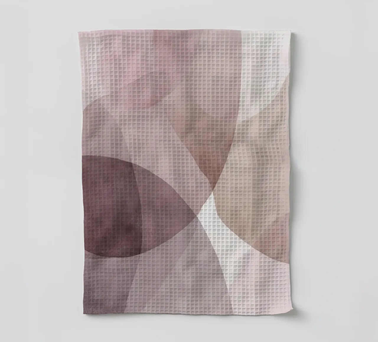 Strati acquerello astratto Soft Blush canovaccio da cucina da Artbyvo