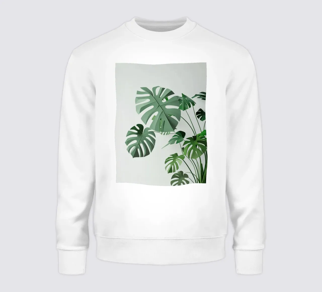 Foglia di monstera geometrica stilizzata felpa da Botanical Gallery