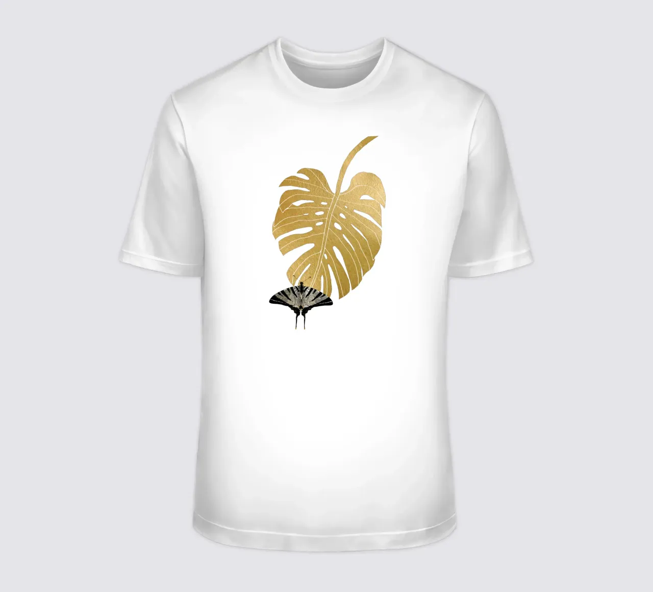 Farfalla e foglia di Monstera t-shirt da Orara Studio