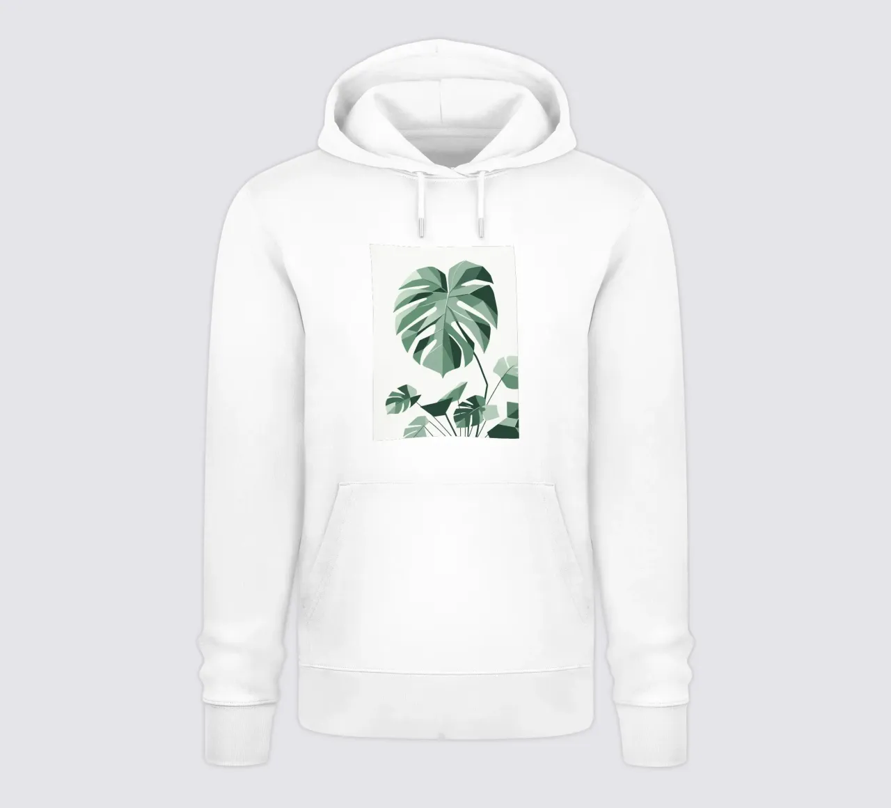 Foglia di monstera geometrica stilizzata felpa con cappuccio da Botanical Gallery
