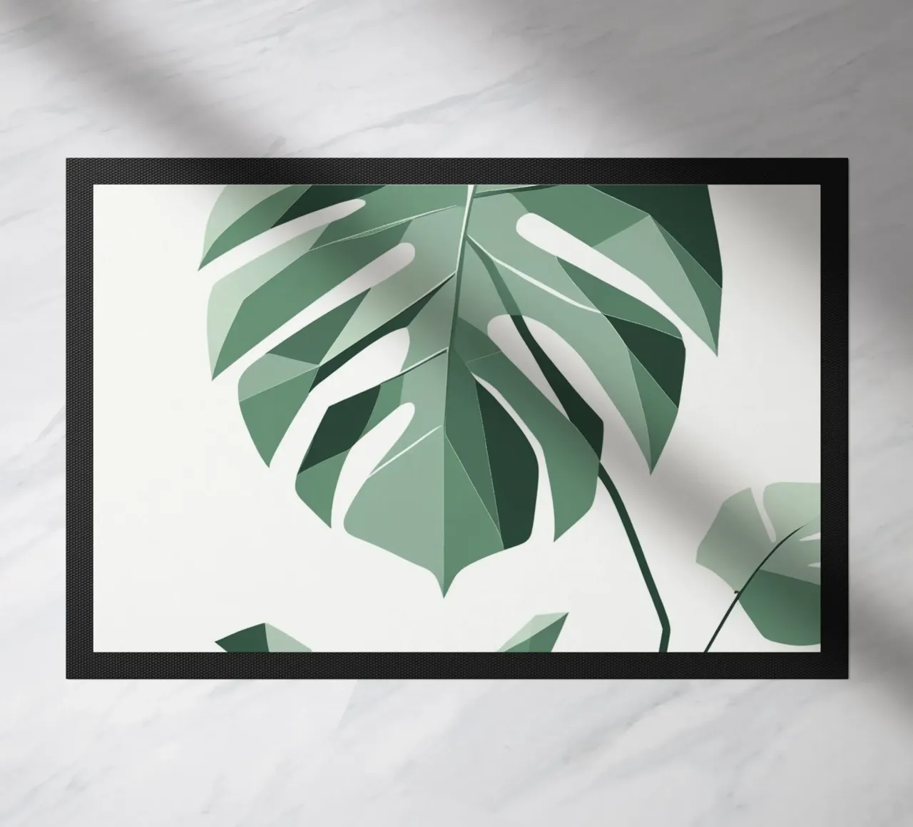 Foglia di monstera geometrica stilizzata zerbino da Botanical Gallery
