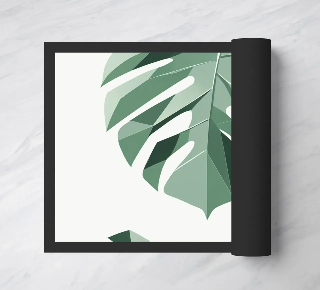 Foglia di monstera geometrica stilizzata zerbino da Botanical Gallery