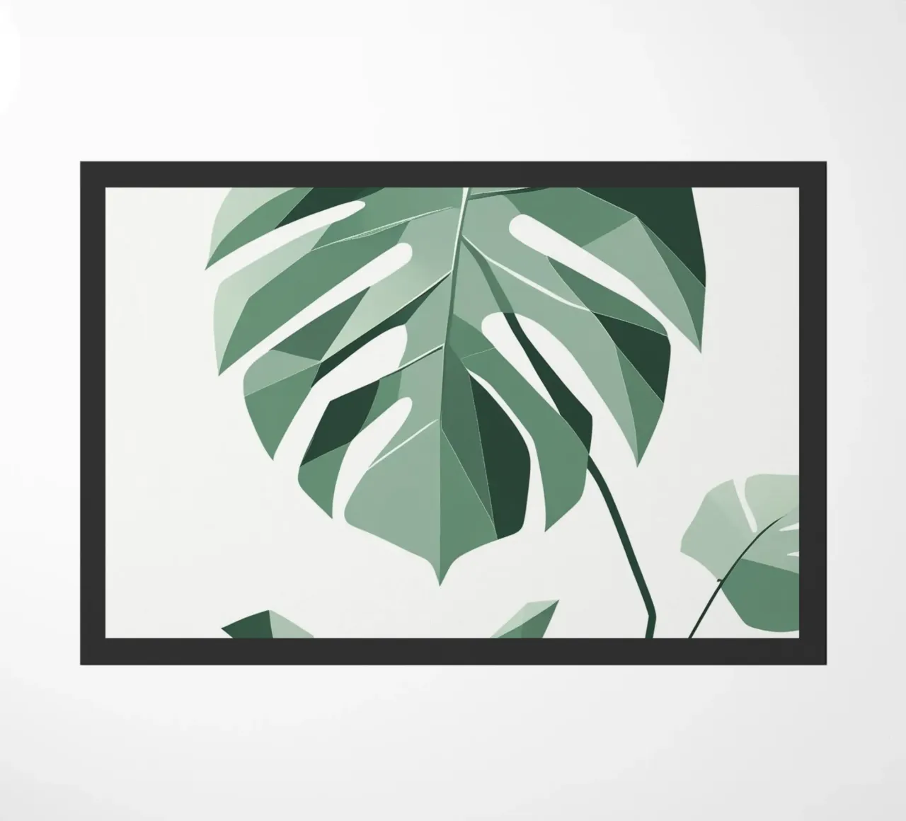 Foglia di monstera geometrica stilizzata zerbino da Botanical Gallery