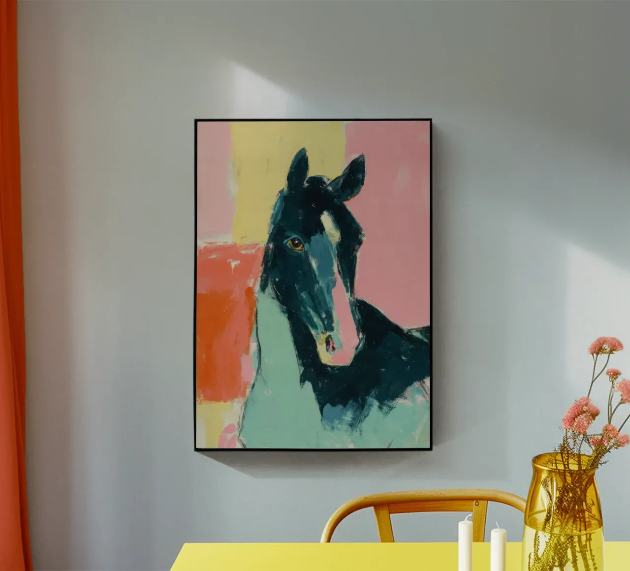 Cavallo nero plexiglass da Bright Horizons