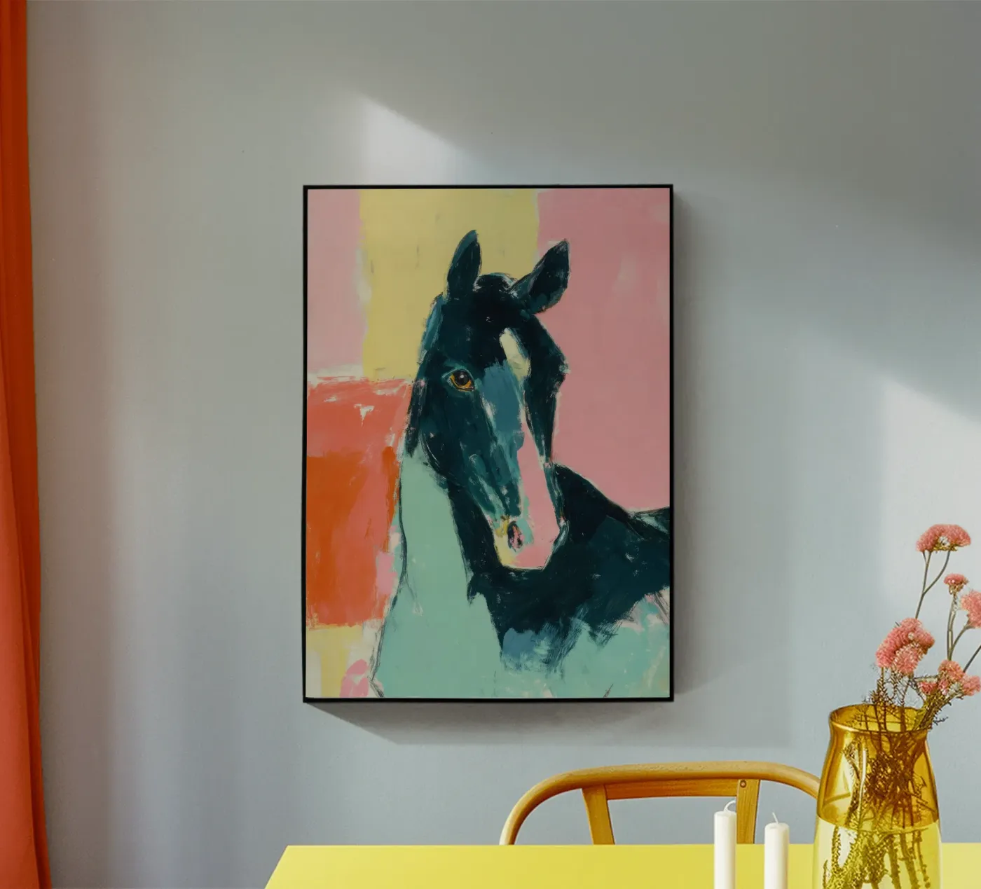 Black horse acryl van Bright Horizons