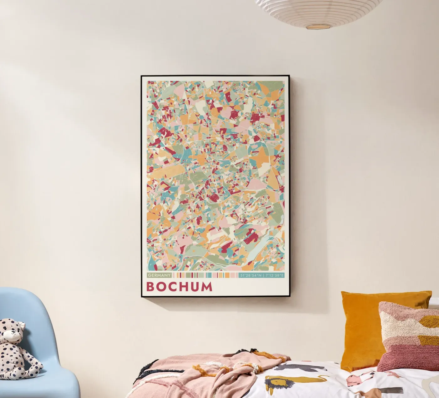 Città Bochum plexiglass da CityMapPoster