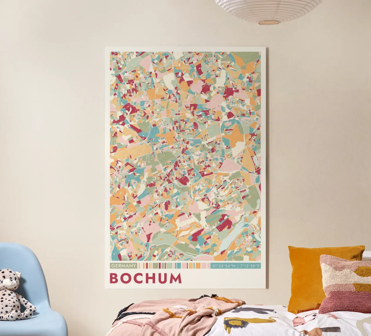 Città Bochum plexiglass da CityMapPoster