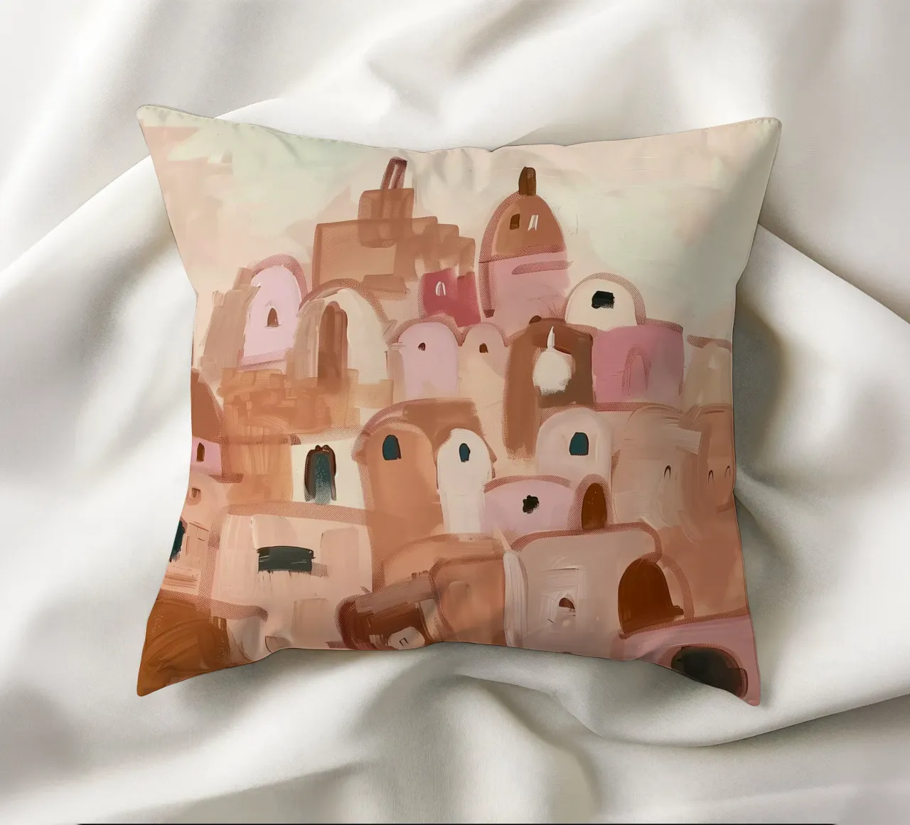 Blush Desert Dwellings II cuscino da BALIKA HOMES ART