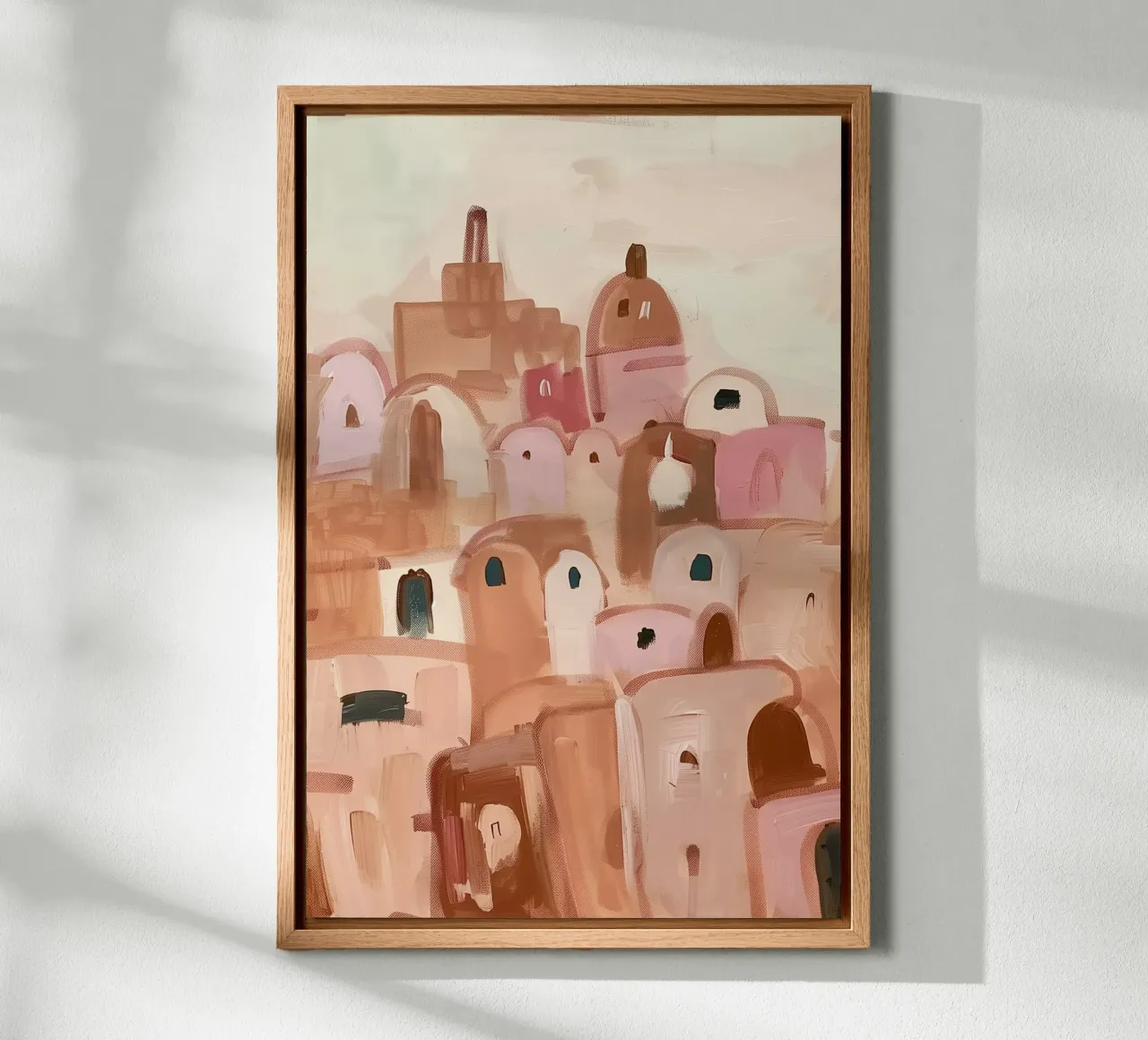 Blush Desert Dwellings II tela con Cornice a cassetta da BALIKA HOMES ART
