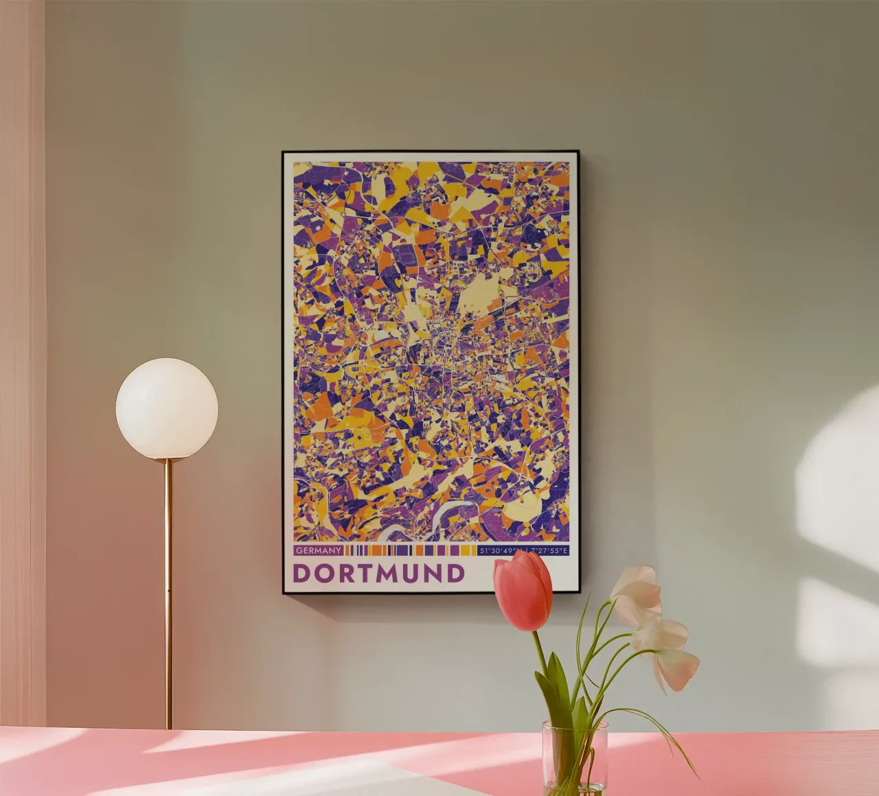 Dortmund Poster plexiglass da CityMapPoster