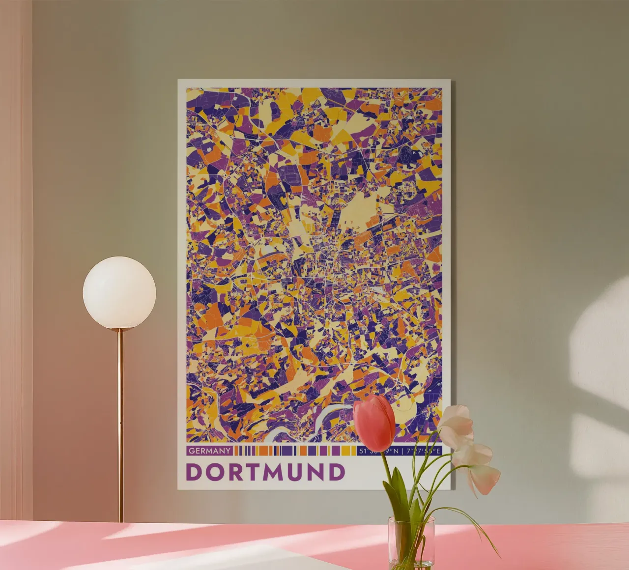 Dortmund Poster plexiglass da CityMapPoster