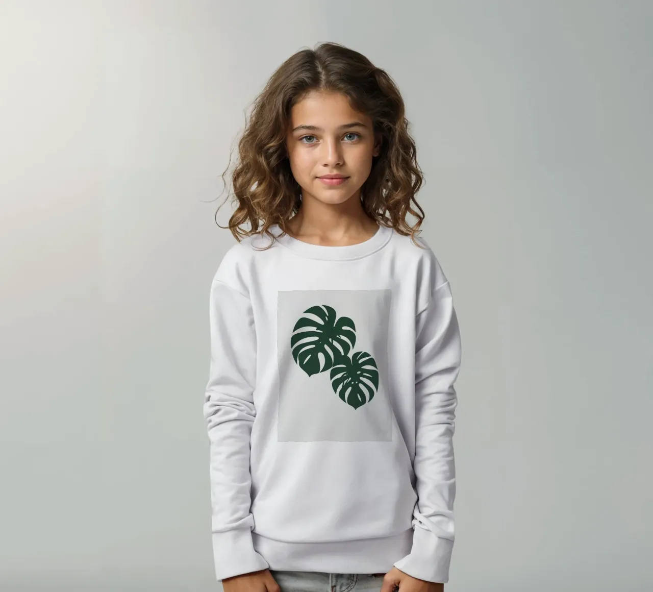 Foglia di Monstera semplice silhouette felpa bambino da Botanical Gallery