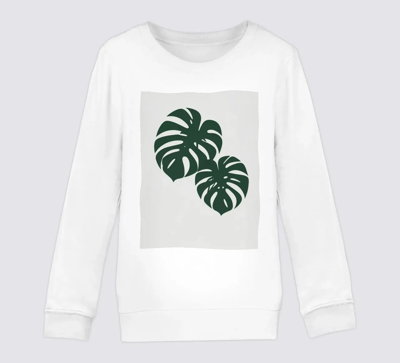 Foglia di Monstera semplice silhouette felpa bambino da Botanical Gallery