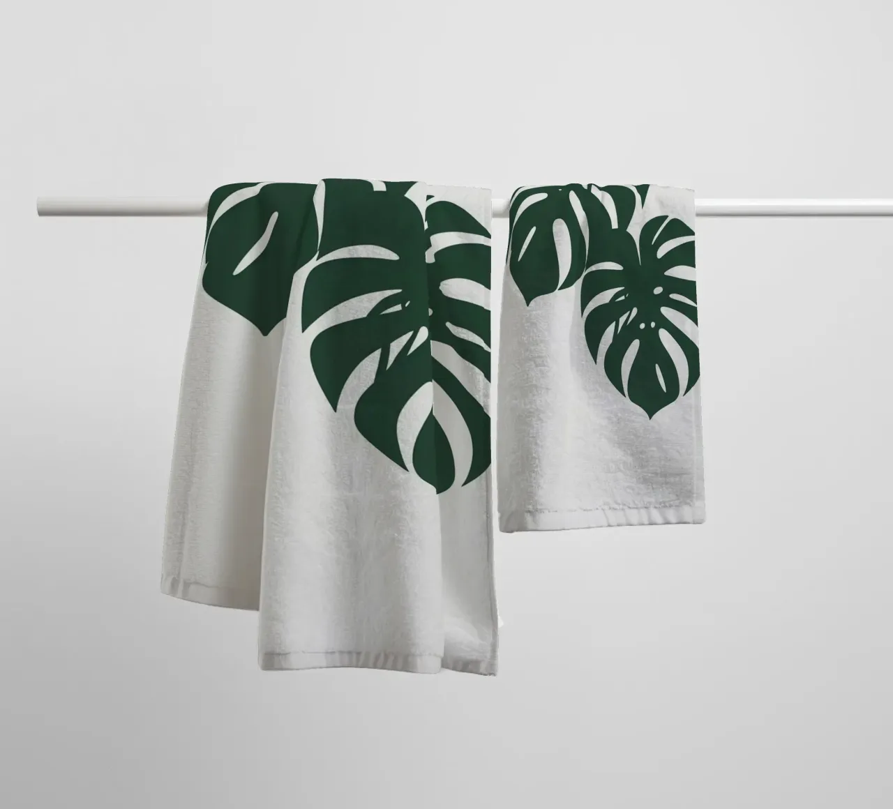 Foglia di Monstera semplice silhouette asciugamano da bagno da Botanical Gallery