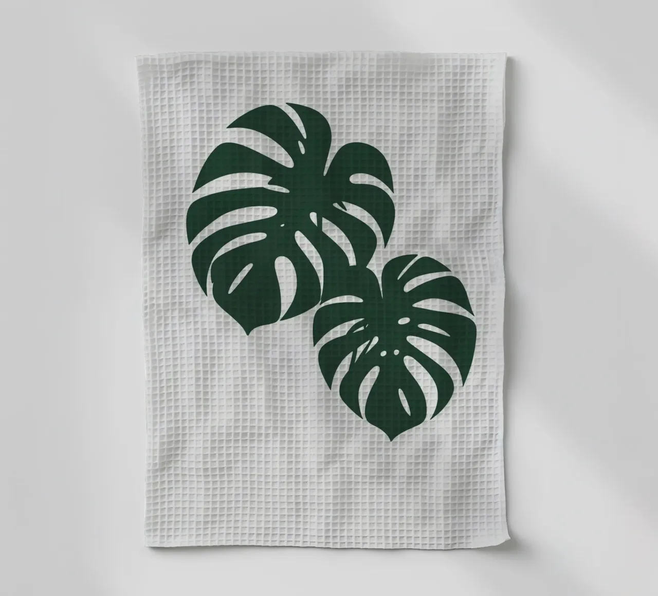 Foglia di Monstera semplice silhouette canovaccio da cucina da Botanical Gallery