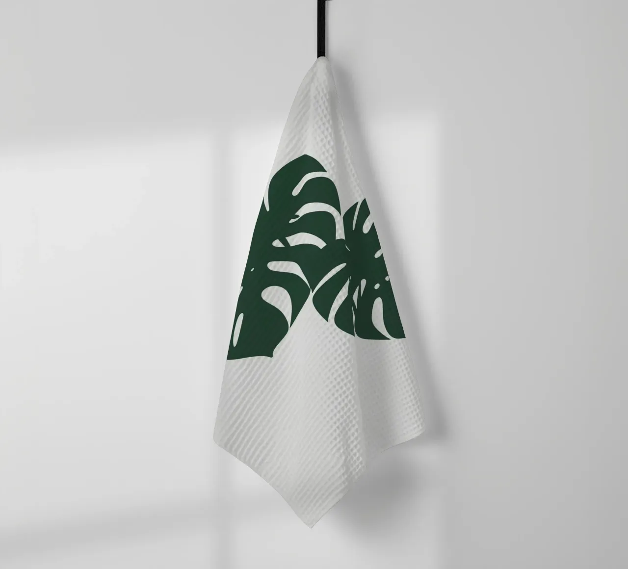 Foglia di Monstera semplice silhouette canovaccio da cucina da Botanical Gallery