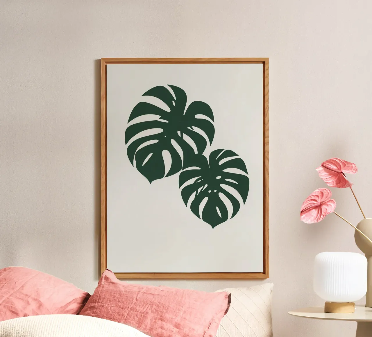 Foglia di Monstera semplice silhouette alluminio dibond da Botanical Gallery